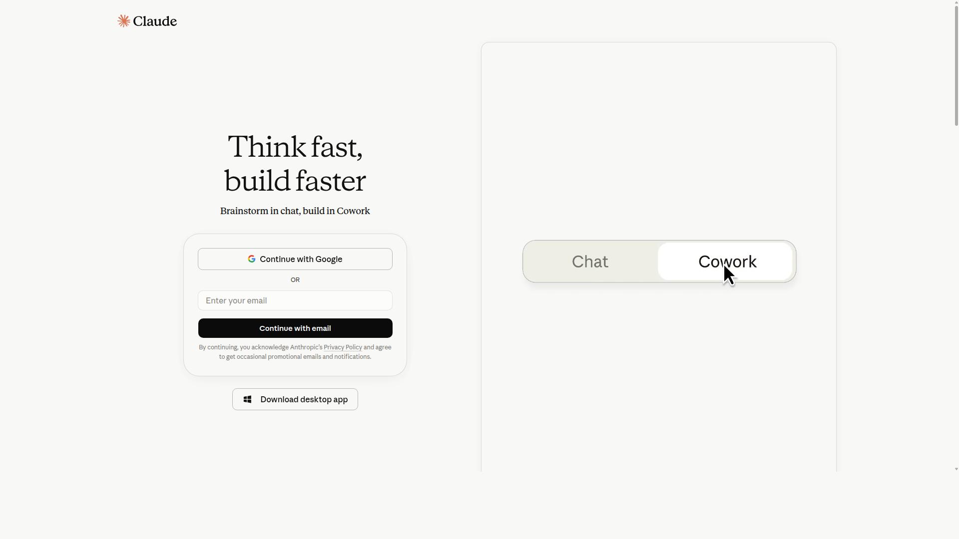 Claude website